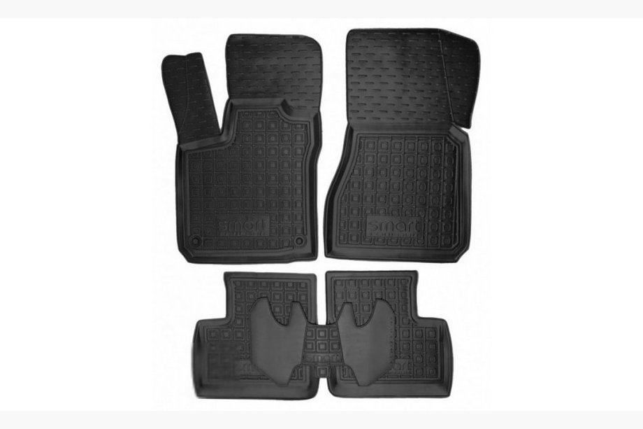 Smart 2007-2014 Tapis en caoutchouc avec rebord 2014+ 453 Forfour (Autogumm) Image