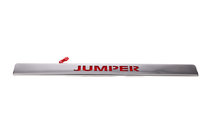 Citroen Jumper 2007-2025 Baguette chromée au-dessus de la plaque avec LED rouge (inox) photo 2