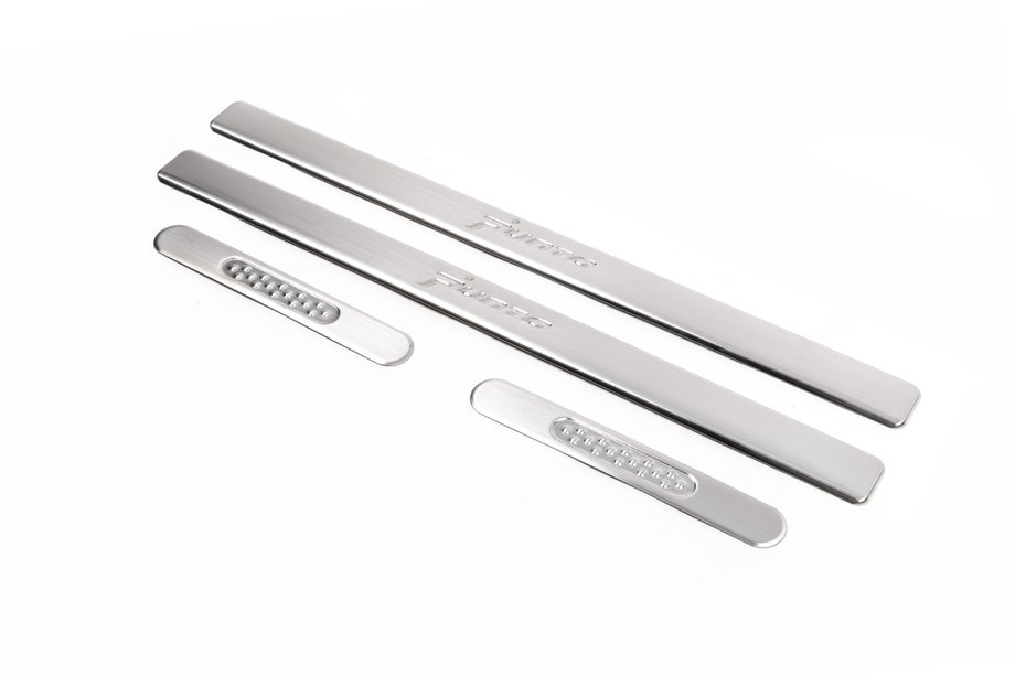 Fiat Punto Grande/EVO 2006-2018 Seuils de porte OmsaLine (4 pcs, inox) Image