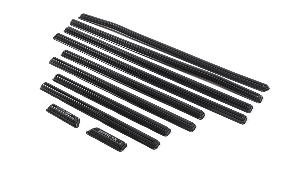 Mercedes G class W463 1990-2018 Baguettes de porte noires préassemblées (design 2019) Photo 7