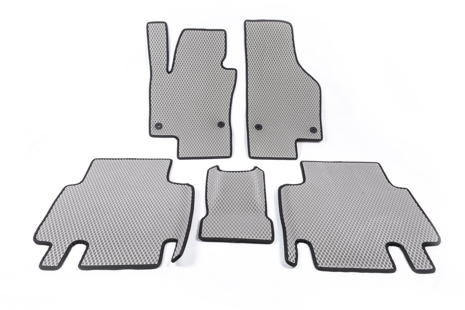 Volkswagen Sharan 2010-2023 Tapis de sol en polyuréthane EVA (2 rangées, gris) Image