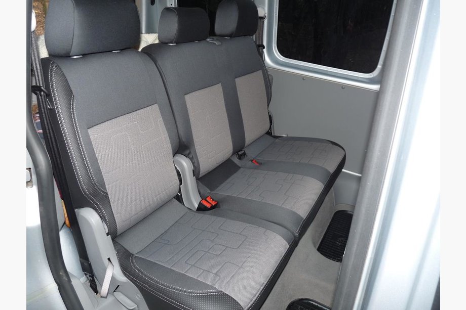 Volkswagen Caddy 2004-2010 Housses de Sièges Auto (Similicuir↗Tissu, Premium) Habitacle complet (7 places) Photo 9