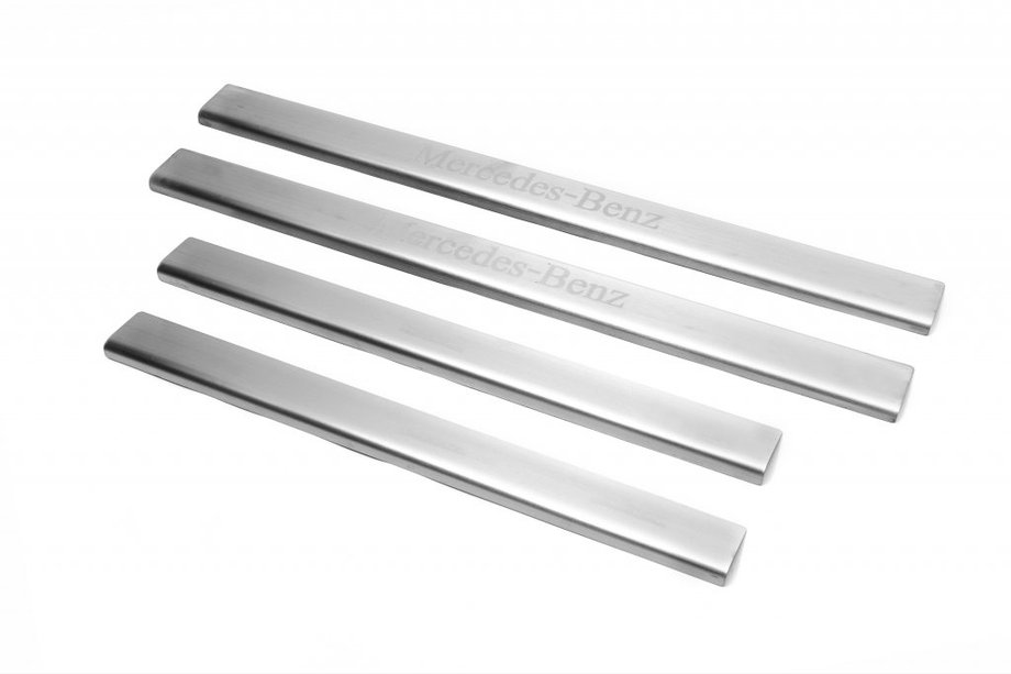 Mercedes E-class W124 1984–1997 Seuils de porte LASER-Style (4 pcs, inox) Photo 1