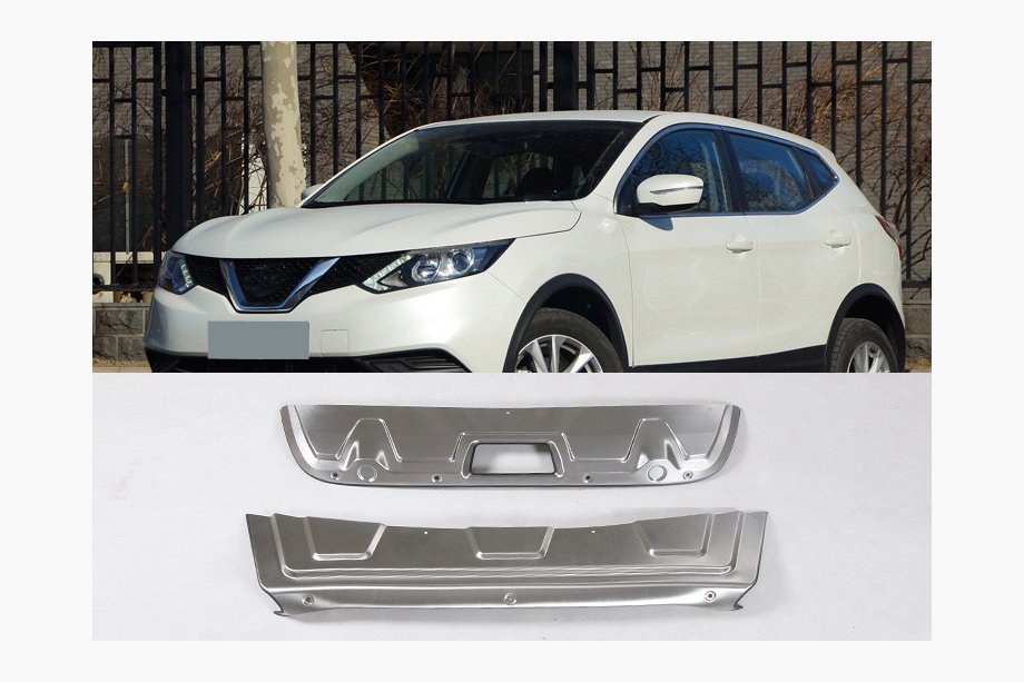 Nissan Qashqai 2014-2021 PROMO! Habillages Avant et Arrière V2 (Inox) Photo 1