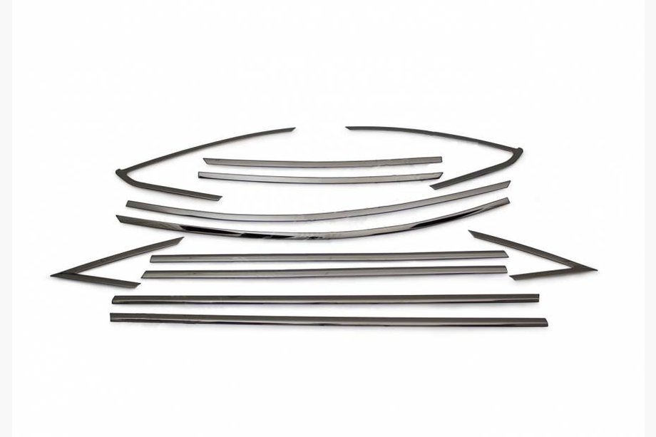Ford Focus III 2011-2017 Ensemble complet de contours de vitres inox pour Sedan (12 pièces) Photo 2