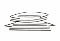 Ford Focus III 2011-2017 Ensemble complet d'encadrements de vitres HB (12 pcs, inox) photo 2