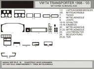 Volkswagen T4 Caravelle/Multivan 1990–2003 Promotion !!! Inserts de tableau de bord effet bois, Hartman photo 1