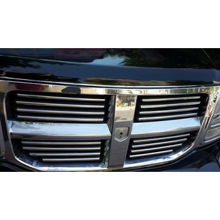 Baguettes chromées pour calandre (inox) Dodge Nitro 2006-2011 photo 2