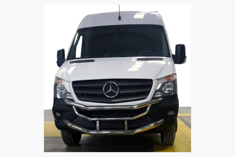 Mercedes Sprinter W906 2006–2018 Protection avant (2013↗, inox) Image
