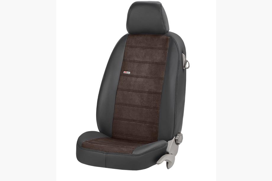 Porsche Cayenne 2018- Housses de Sièges Auto Similicuir+Tissu+Alcantara Antara (Ensemble Complet) Photo 4