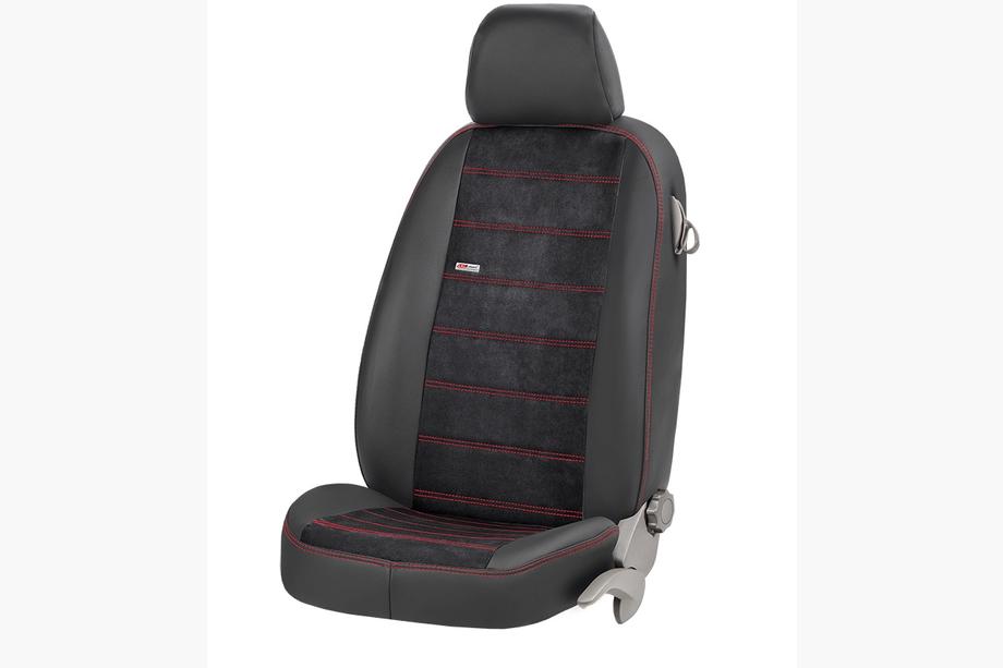 Porsche Cayenne 2018- Housses de Sièges Auto Similicuir+Tissu+Alcantara Antara (Ensemble Complet) Photo 9