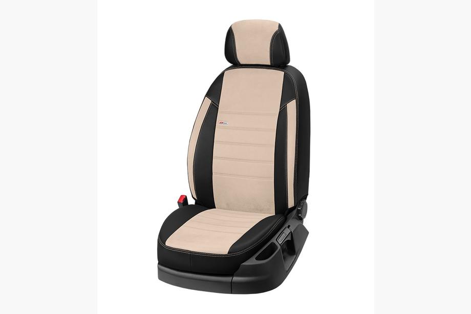Renault Trafic 2015- Housses de Sièges Auto Similicuir+Tissu+Alcantara Eco Laser Antara 2020 (Sièges Avant) Photo 10