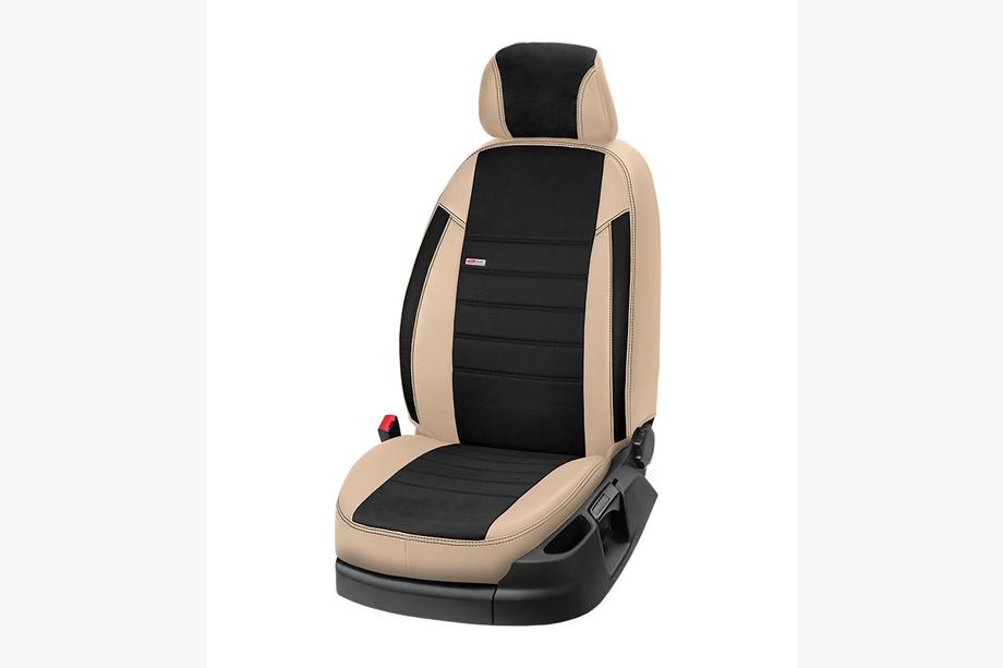Renault Trafic 2015- Housses de Sièges Auto Similicuir+Tissu+Alcantara Eco Laser Antara 2020 (Sièges Avant) Photo 11