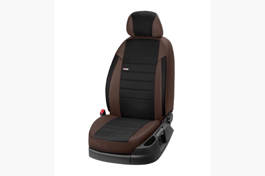 Renault Trafic 2015- Housses de Sièges Auto Similicuir+Tissu+Alcantara Eco Laser Antara 2020 (Sièges Avant) Photo 12