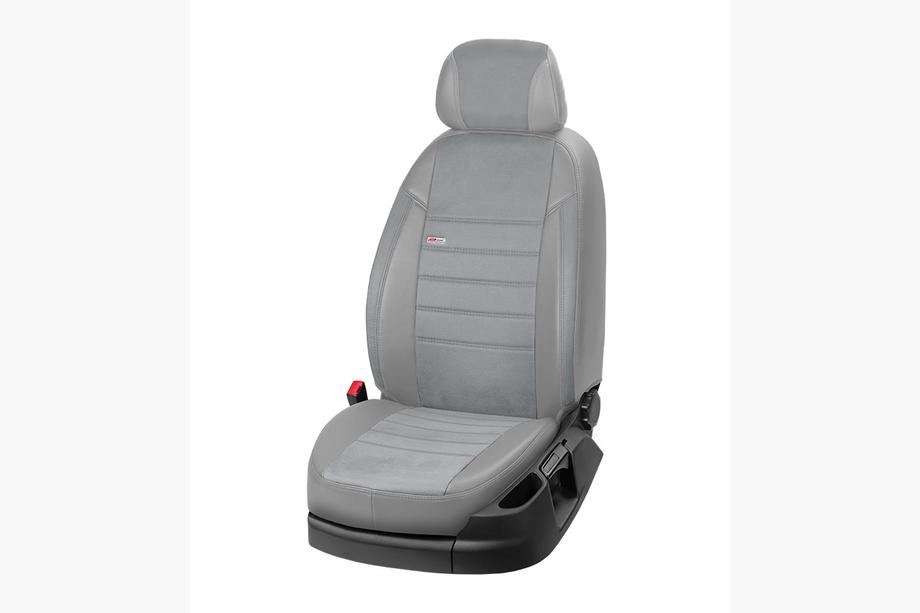 Renault Trafic 2015- Housses de Sièges Auto Similicuir+Tissu+Alcantara Eco Laser Antara 2020 (Sièges Avant) Photo 3