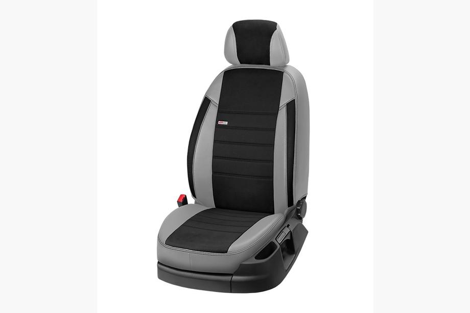 Renault Trafic 2015- Housses de Sièges Auto Similicuir+Tissu+Alcantara Eco Laser Antara 2020 (Sièges Avant) Photo 9