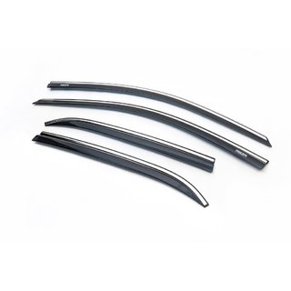 Déflecteurs de vitres avec moulure chromée (4 pcs, Niken) photo 1
