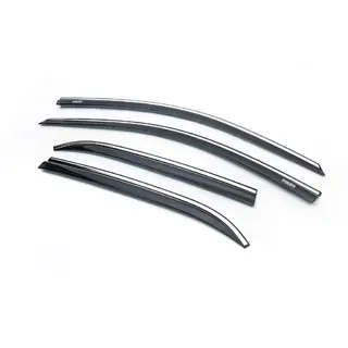 Déflecteurs de vitres avec moulure chromée (4 pcs, Niken) photo 1