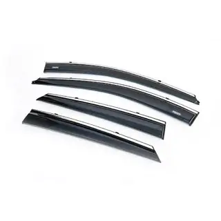 Déflecteurs de vitres avec moulure chromée (4 pcs, Niken)
