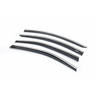 Déflecteurs de vitres avec moulure chromée (4 pcs, Niken) Toyota Corolla 2019- photo 1