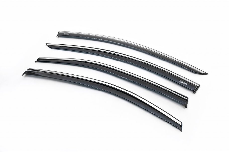 Toyota Corolla 2019- Déflecteurs de vitres avec moulure chromée (4 pcs, Niken) Image