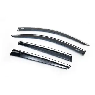 Déflecteurs de vitres avec moulure chromée (4 pcs, Niken) photo 1