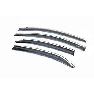 Déflecteurs de vitres avec moulure chromée (4 pcs, Niken) Toyota Corolla 2013-2019 photo 2