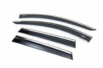 Renault Duster 2018-2024 Déflecteurs de vitres avec moulure chromée (4 pcs, Niken) photo 1