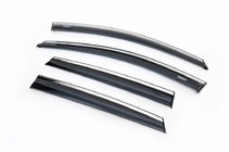 Volkswagen Polo 2010-2017 Déflecteurs de Vitres avec Moulure Chromée HB (4 pcs, Niken) photo 1