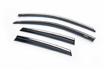 Volkswagen Polo 2017- Déflecteurs de Vitres avec Moulure Chromée HB (4 pcs, Niken) photo 1