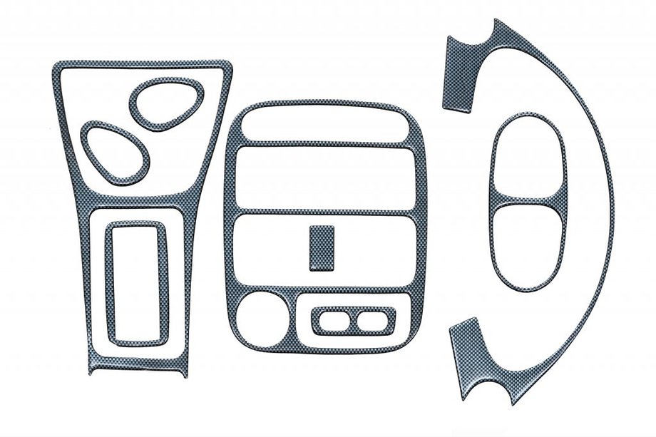 Hyundai Accent 1994-1999 Caches de Tableau de Bord Carbone Image