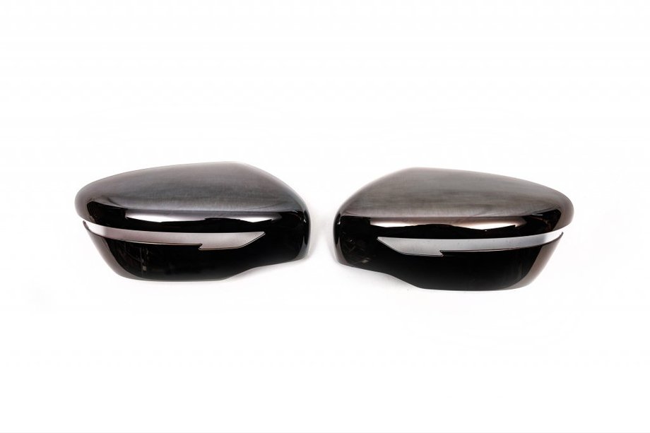 Nissan Juke 2010-2019 Coques de Rétroviseurs 2014-2019 Chrome Noir (2 pcs, plastique) Image