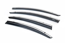 Honda Civic Sedan IX 2011-2016 Déflecteurs de vitres avec moulure chromée (4 pcs, Niken) photo 1