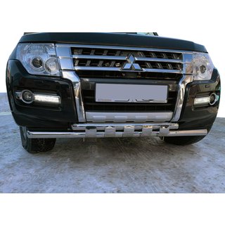 Protection Avant ST015 (Inox) Mitsubishi Pajero Wagon IV 2006-2021 photo 1