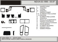 Daewoo Nexia 1995-2016 PROMO! Inserts de tableau de bord aspect bois (1995-1997) photo 1