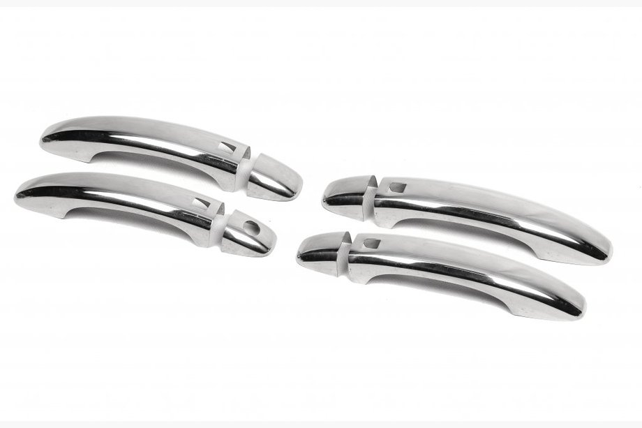 Audi Q3 2011-2019 Couvre-poignées de Porte Chromés avec Boutons (4 pcs, Acier Inoxydable) Photo 3
