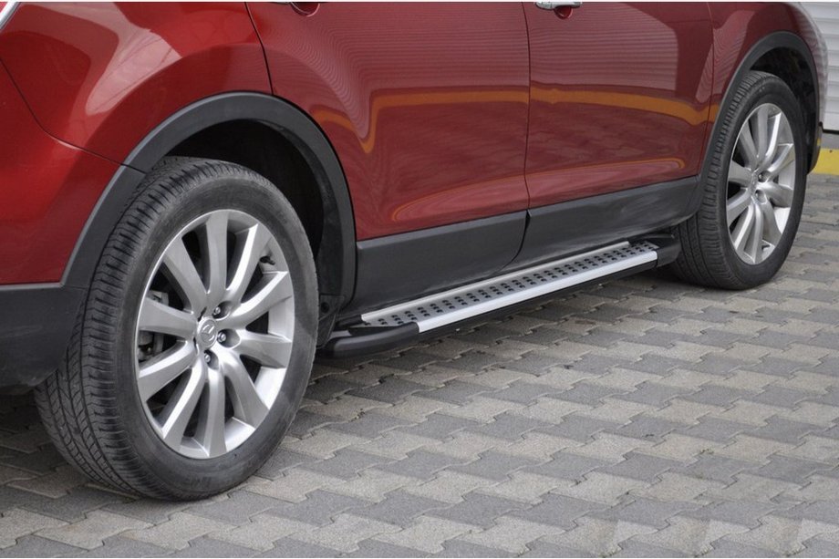 Mazda CX-9 2007-2016 Marchepieds Latéraux Allmond Grey (2 pcs, Aluminium) Image