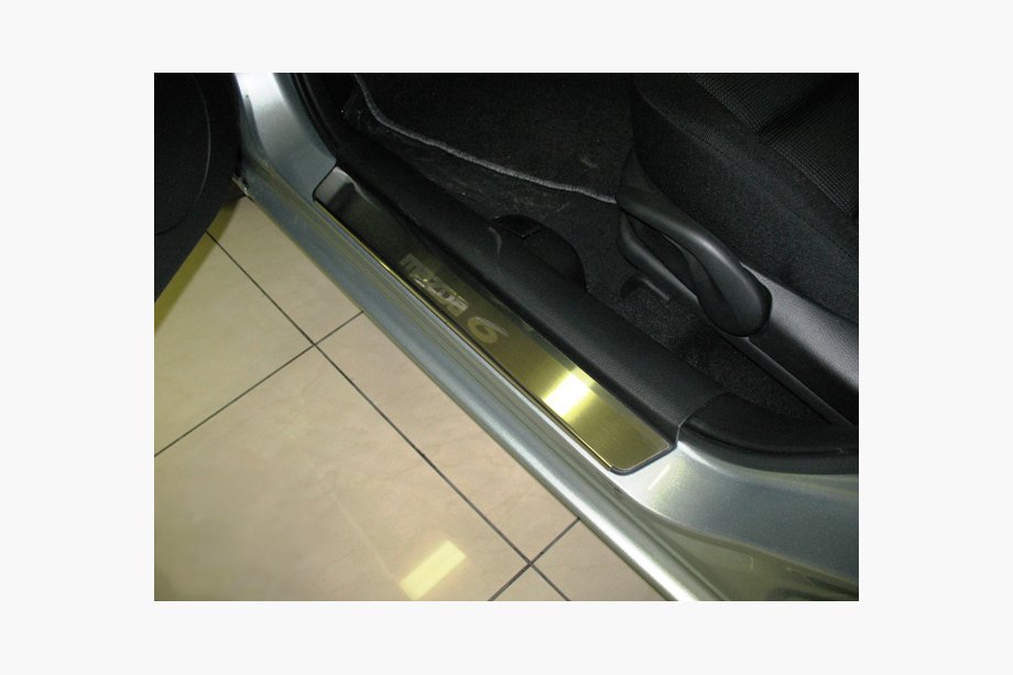 Mazda 6 2003-2008 Seuils de porte inox Nataniko (4 pcs, acier inoxydable) Image