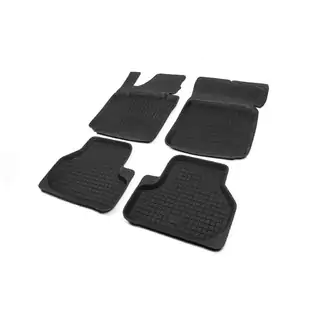 Tapis en caoutchouc avec rebord (4 pcs, Polytep)
