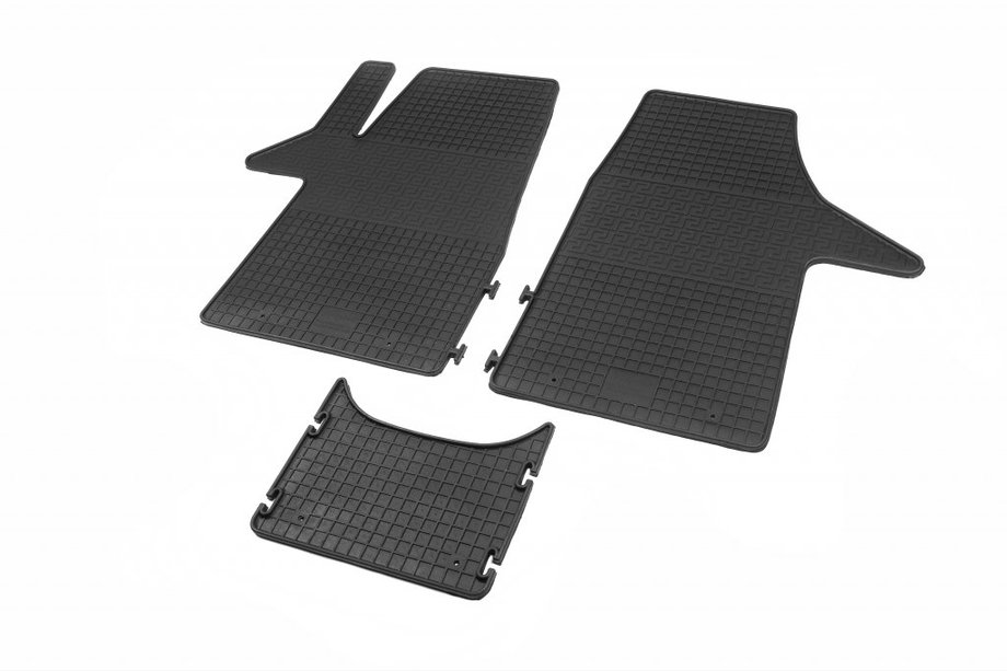 Volkswagen T5 2010-2015 Tapis en caoutchouc (3 pcs, Polytep, pour 2+1) Image