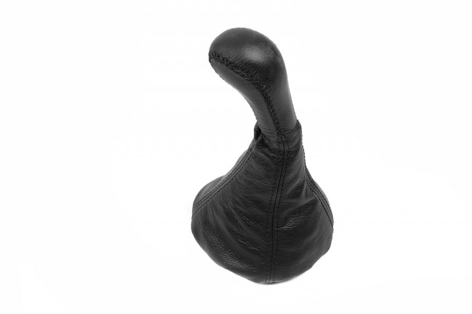 Soufflet de levier de vitesse universel avec pommeau (noir, cuir) Photo 1