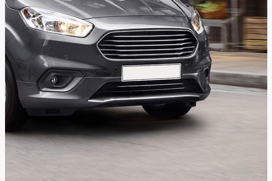 Ford Courier 2014-2023 Protection de Pare-chocs Arrière en Acier Inox OmsaLine (2018↗, 2 pcs) Image