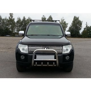 Pare-buffle QT006 (Inox) Mitsubishi Pajero Wagon III 1999-2006 photo 1