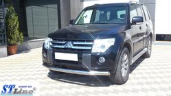 Mitsubishi Pajero Wagon III 1999-2006 Protection Avant ST008 (Inox) photo 6