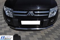 Mitsubishi Pajero Wagon III 1999-2006 Protection Avant ST008 (Inox) photo 2