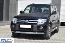 Mitsubishi Pajero Wagon III 1999-2006 Protection Avant ST008 (Inox) photo 3