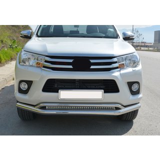 Barre avant double Vegas (2015-2020, inox) Toyota Hilux 2015- photo 1