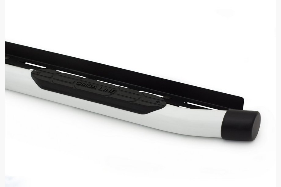Volkswagen Amarok 2010-2022 Marchepieds latéraux Amazon White (2 pcs, noirs) Image