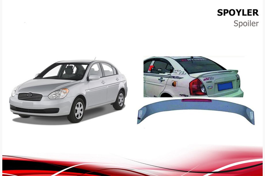 Hyundai Accent 2006-2010 Aileron Niken (apprêté pour peinture) Image