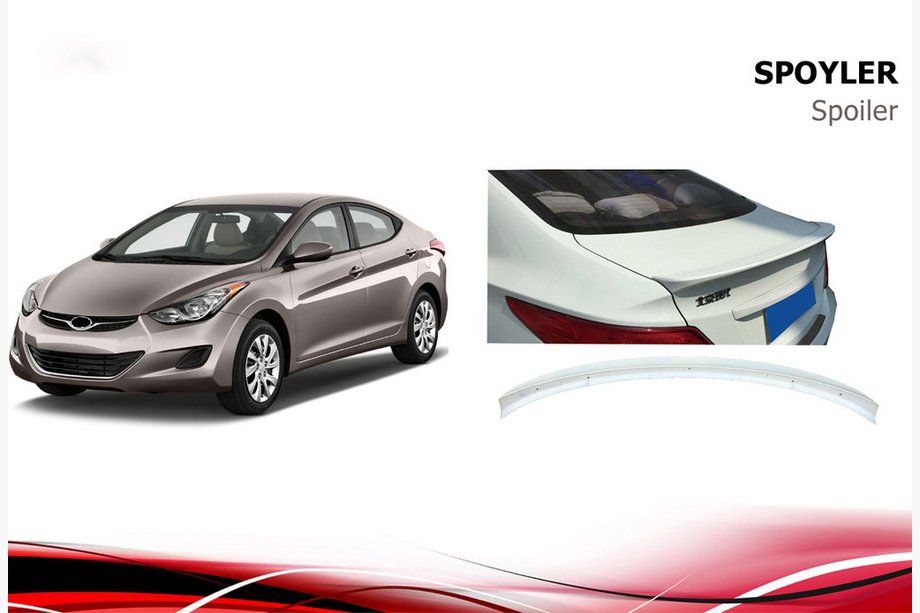 Hyundai Accent 2011-2017 Aileron Niken V1 (apprêté pour peinture) Image